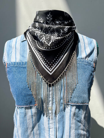 Rhinestone Fringe Bandana