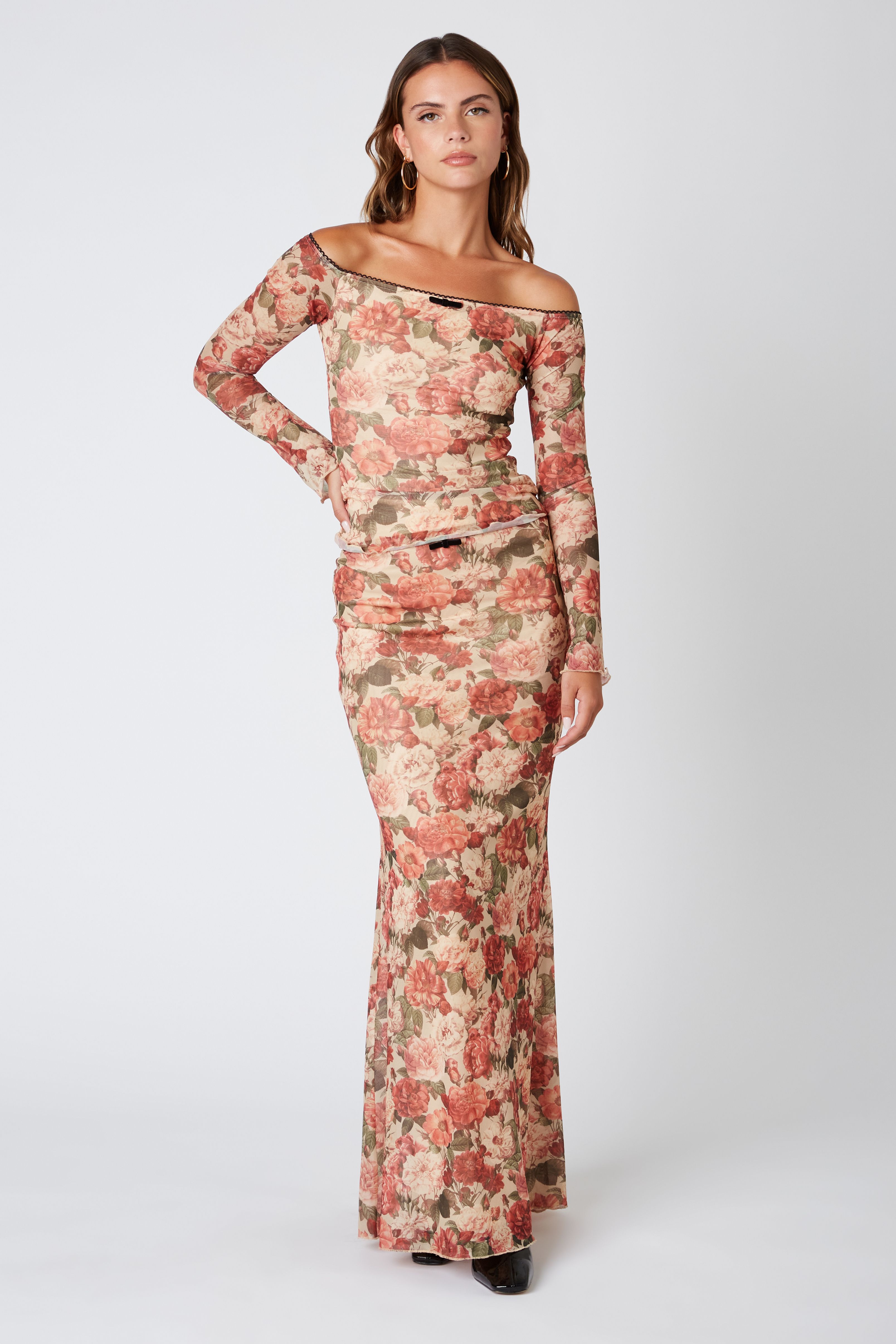 Renaissance Micro Mesh Maxi Skirt