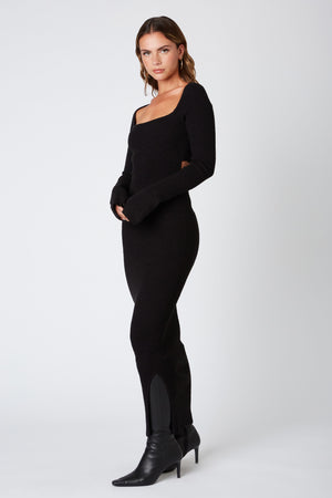 Morticia Bodycon Sweater Dress