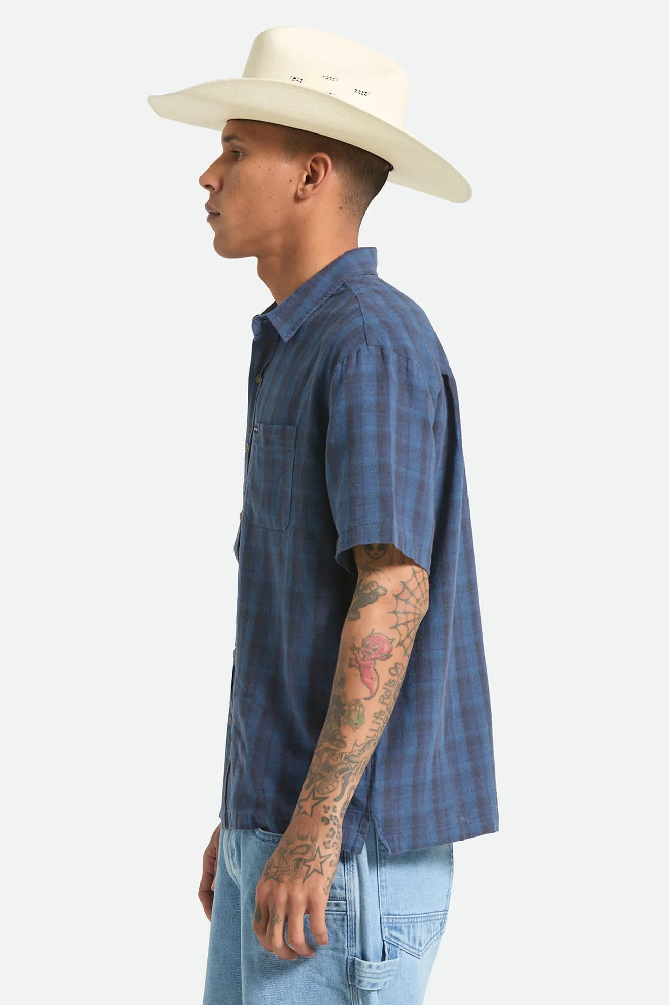 Cru Linen Blend Plaid Woven Shirt