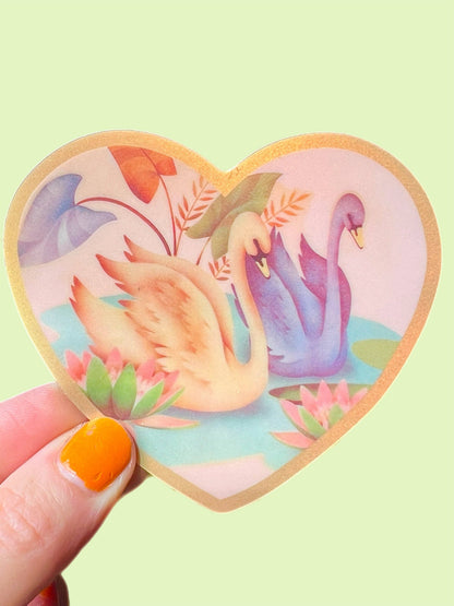 Swan Friends Sticker