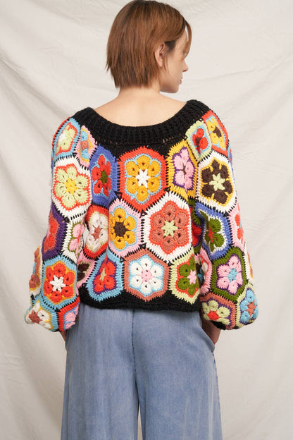 Granny Squared Crochet Sweater