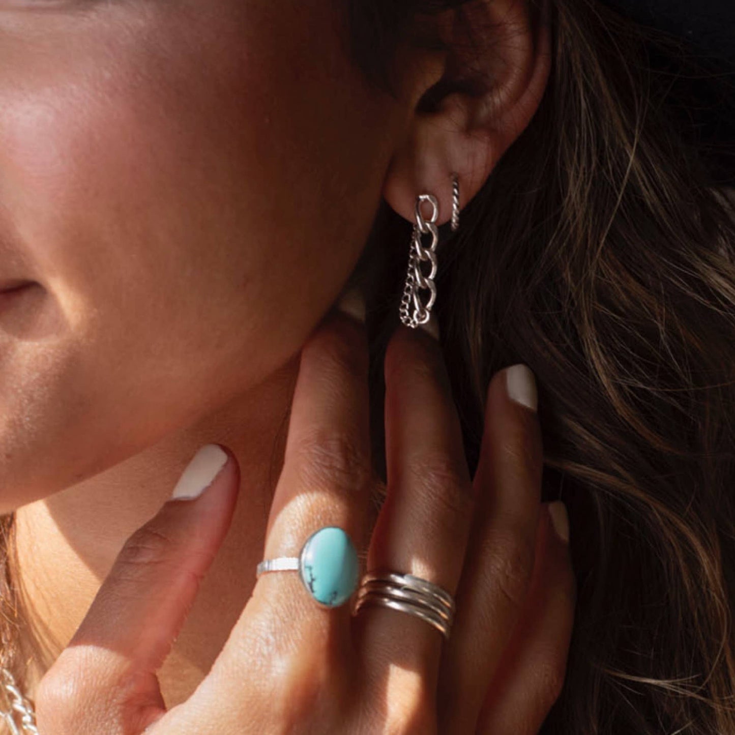 Alex Chain Stud Earrings