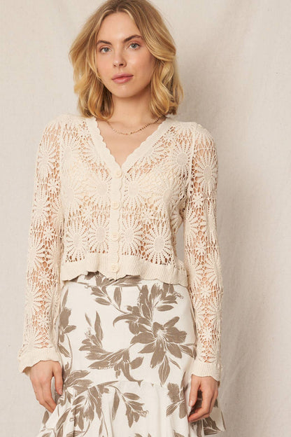 Fleur Crochet Cardigan
