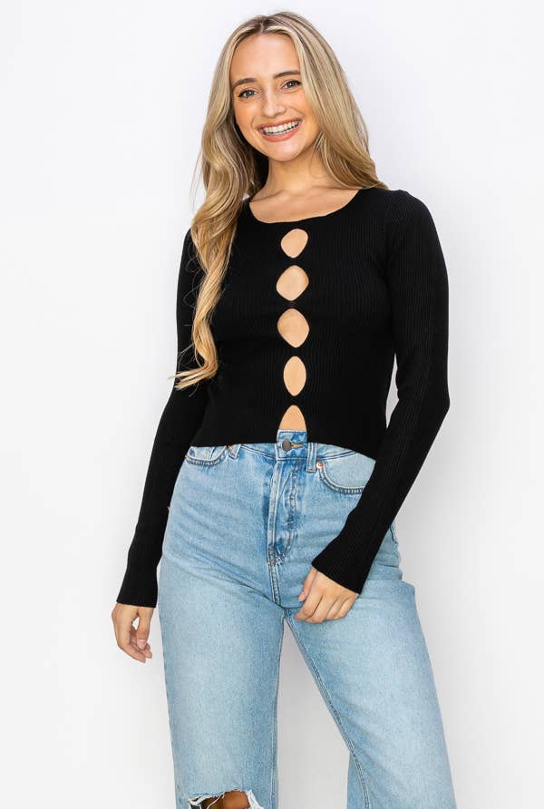 Circles Cutout Top