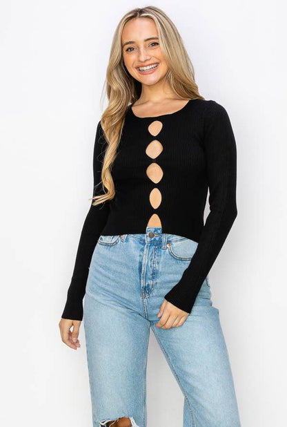 Circles Cutout Top
