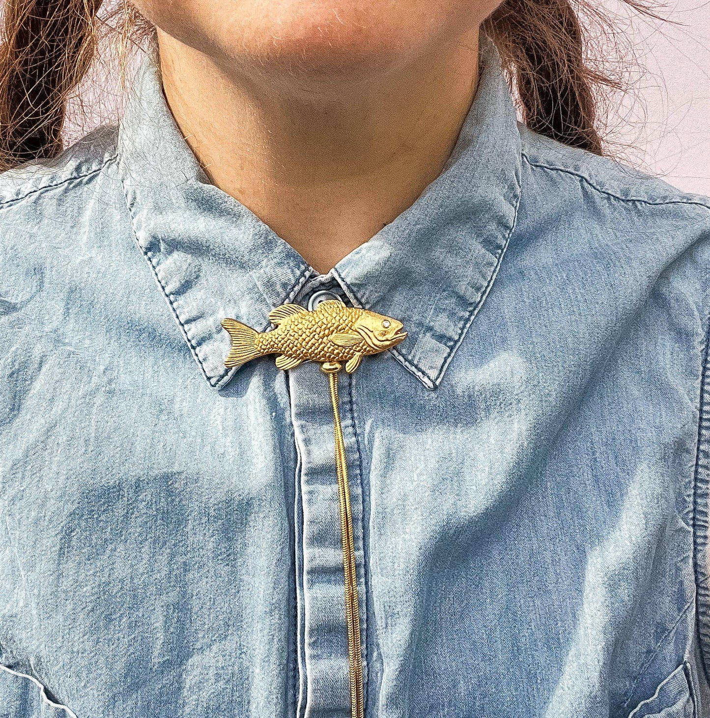 Gold Fish Bolo Tie