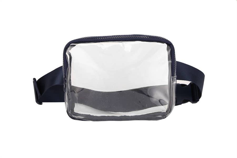 Clear See Thru Plastic Belt Waist Handbag