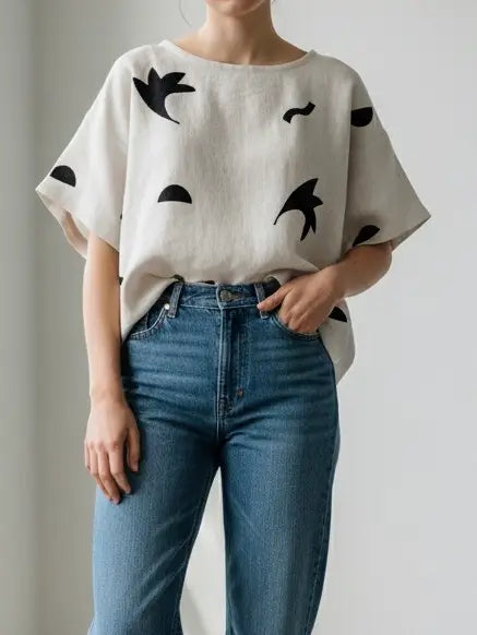 Fall Oat Linen Top