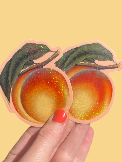 Peach Glitter Sticker