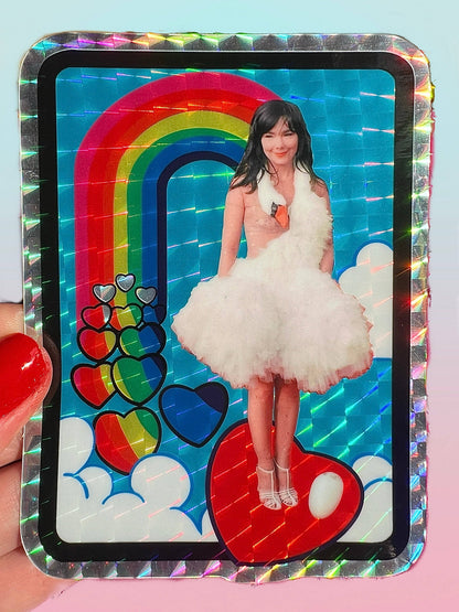Red Carpet Swan Bjork Sticker