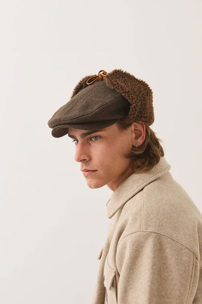 Barrel Earflap Snap Cap