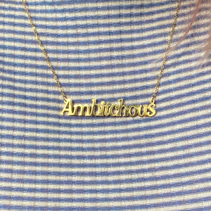 Ambitchous Nameplate Necklace