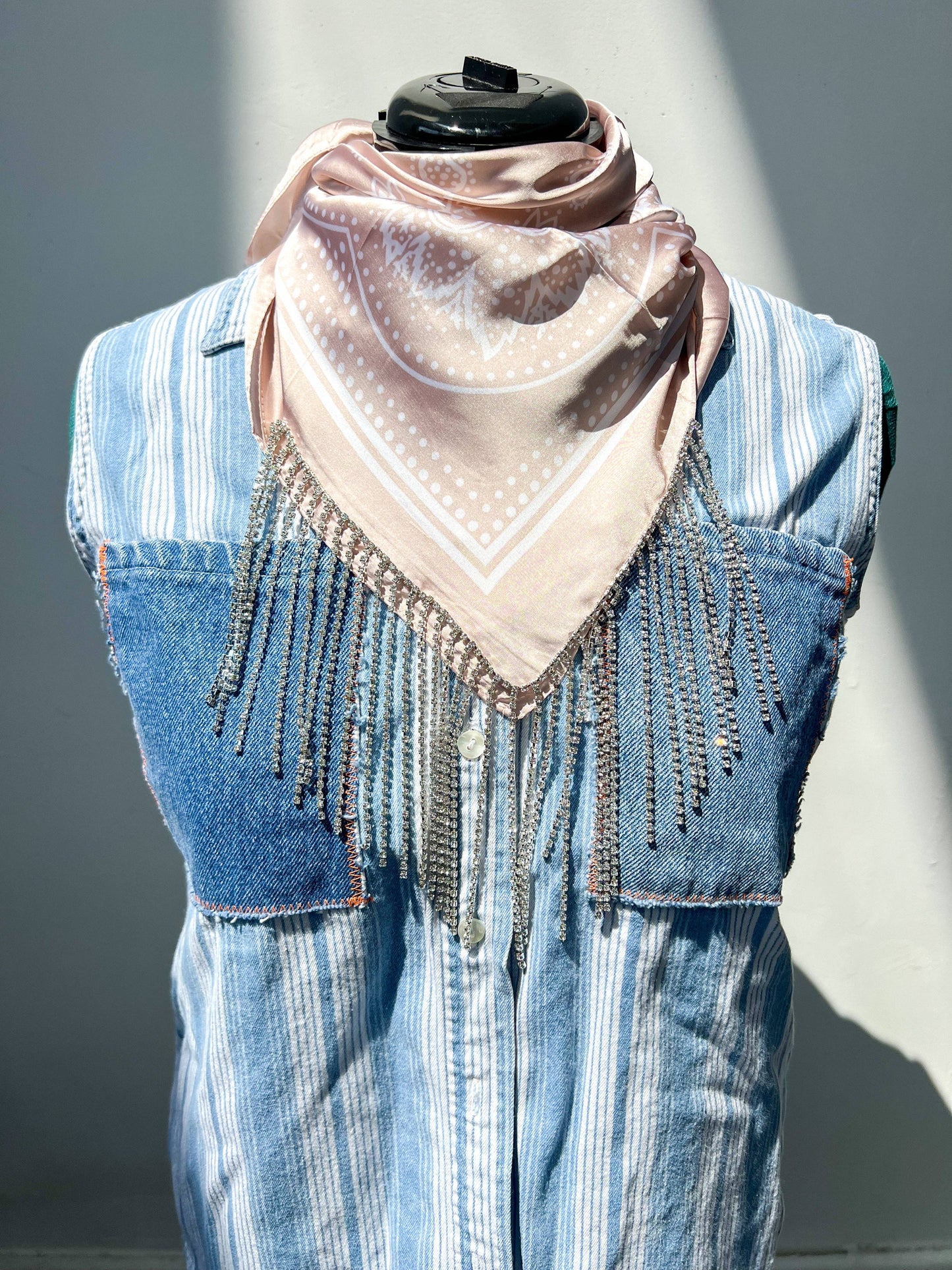 Rhinestone Fringe Bandana