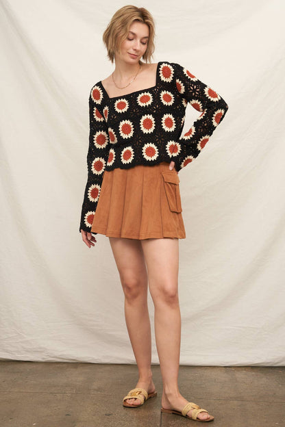 Sunflower Patch Crochet Top