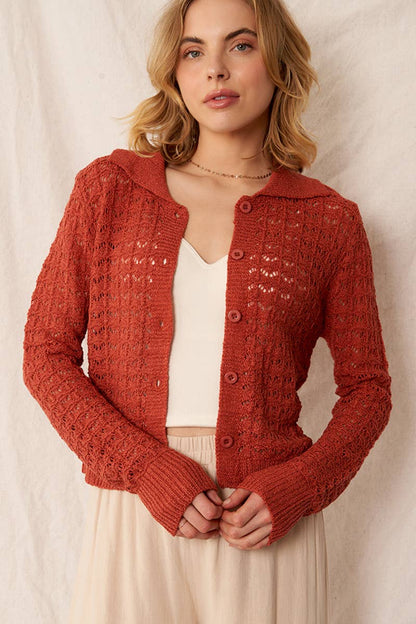 Co-Ed Collared Cardigan
