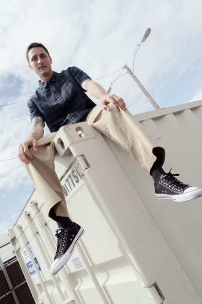 Cru Linen Blend Plaid Woven Shirt