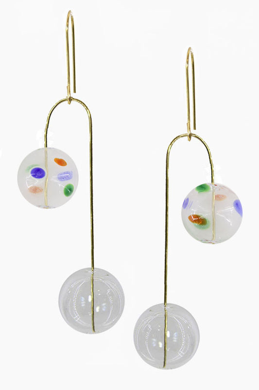 Glass Balance Dots Earrings