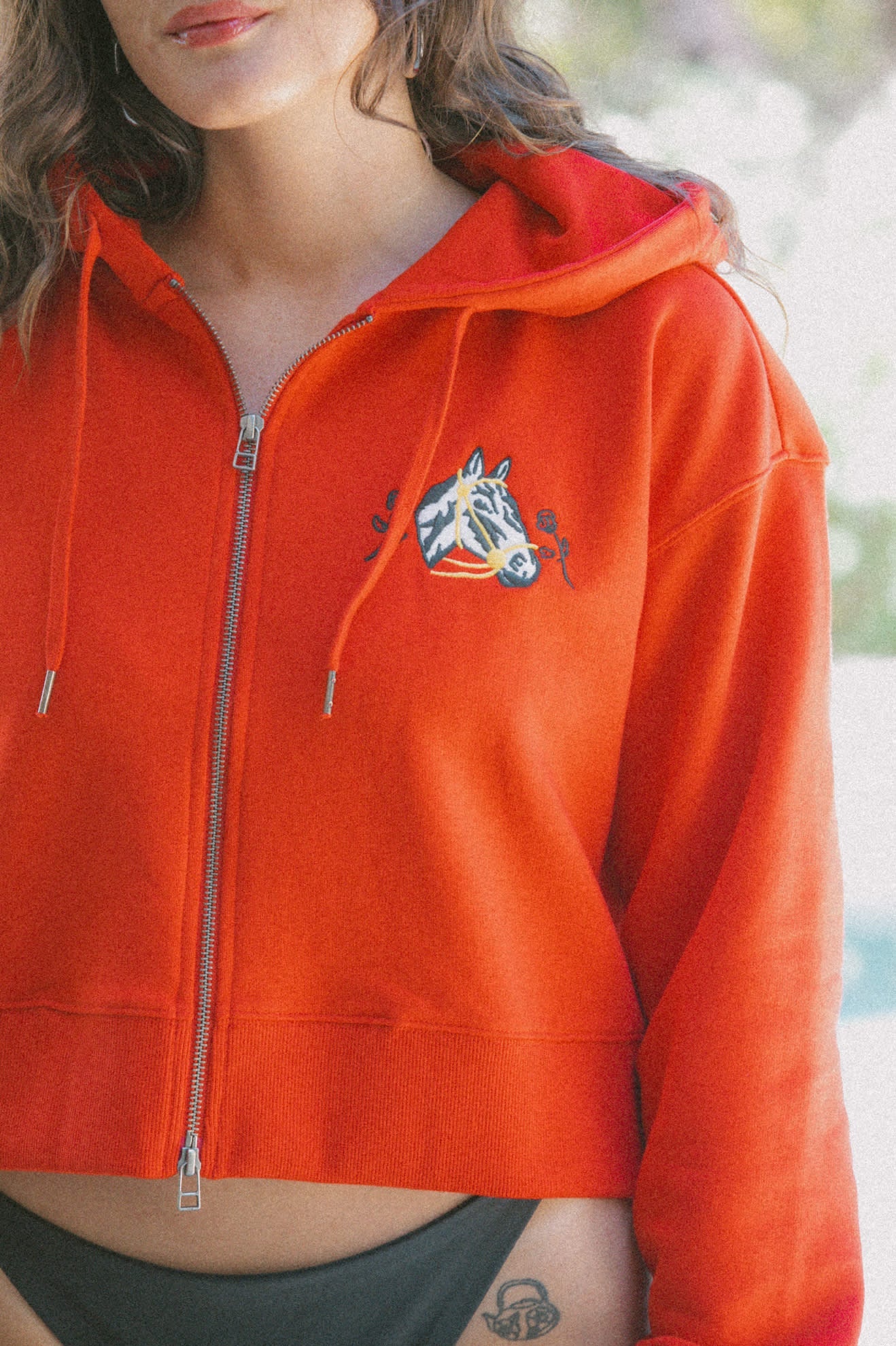 Trophy Horse Crop Hoodie