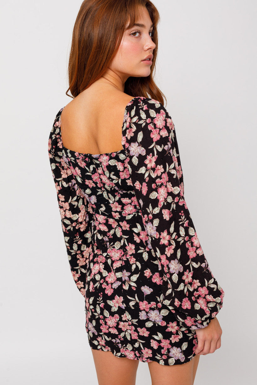 August Long Sleeve Mini Dress
