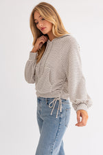 Progressive Pat Ruched Hoodie