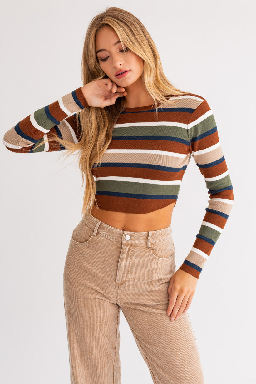 Sage Advice Stripe Top