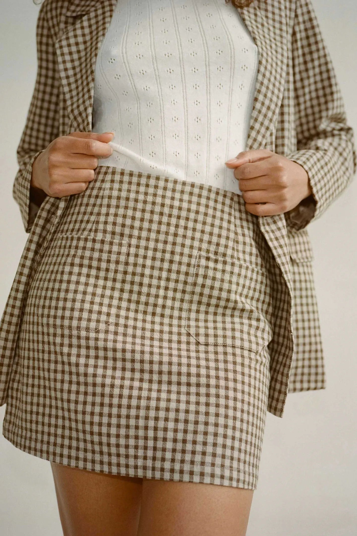Andie Gingham Skirt