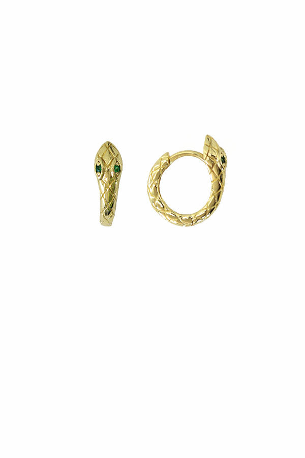 Snake Goddess Huggies Earrings