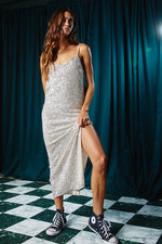 Holiday Party Sequin Slip Dress