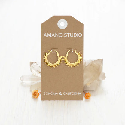 Sunburst Hoop Earrings