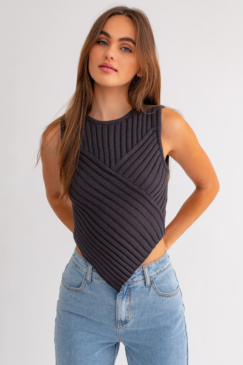 Lords and Ladies Scarf Hem Tank