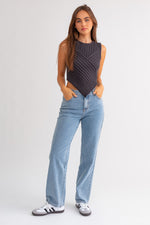 Lords and Ladies Scarf Hem Tank