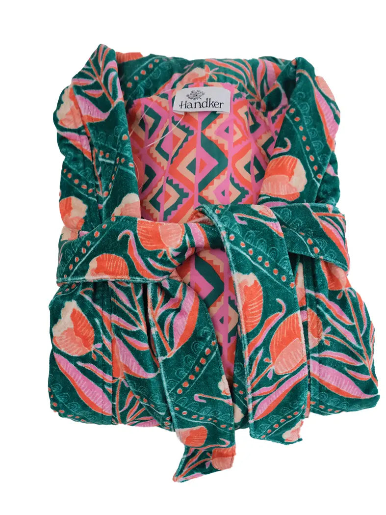 Winnie Velvet Reversible Robe