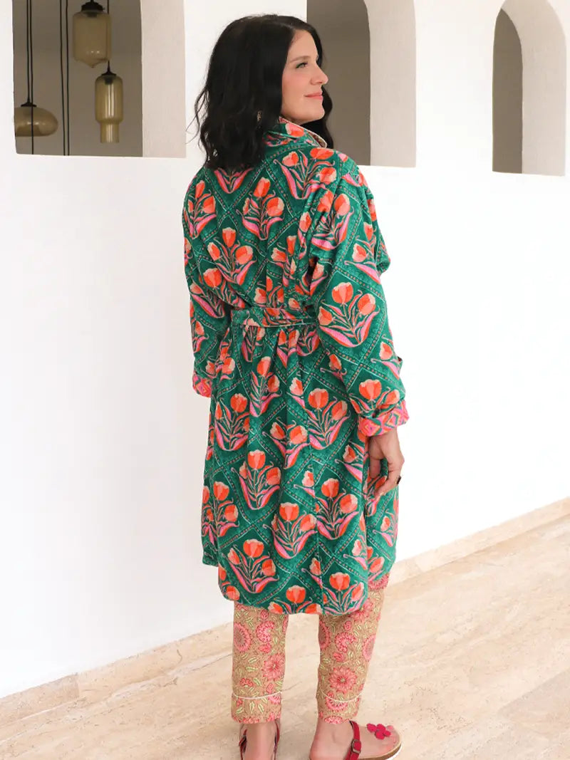 Winnie Velvet Reversible Robe