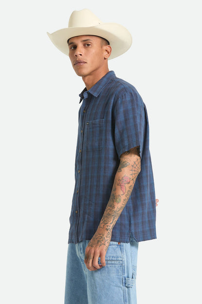 Cru Linen Blend Plaid Woven Shirt