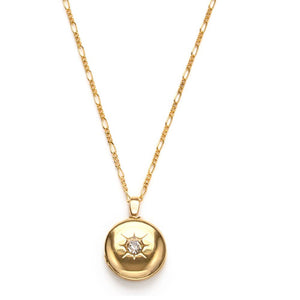 Small Round Locket Necklace