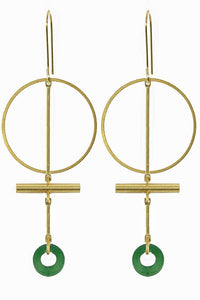 Jade Loops & Bar Earrings