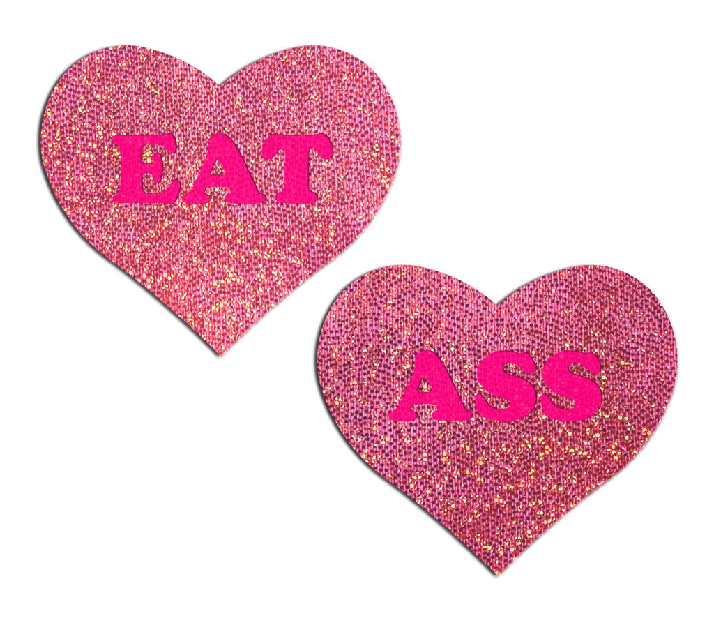 'EAT ASS' Heart Nipple Pasties