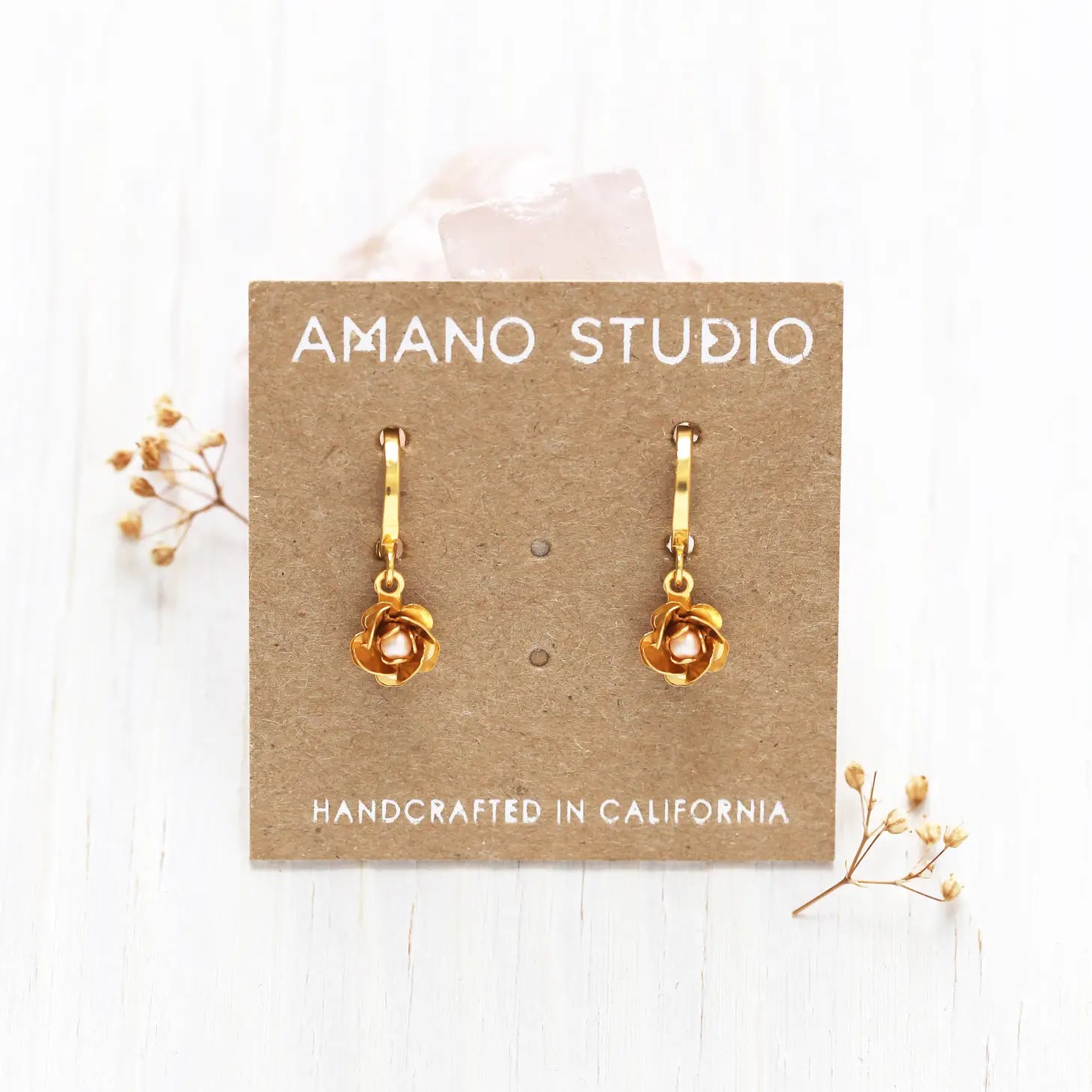 Sonoma Rose Huggie Hoops