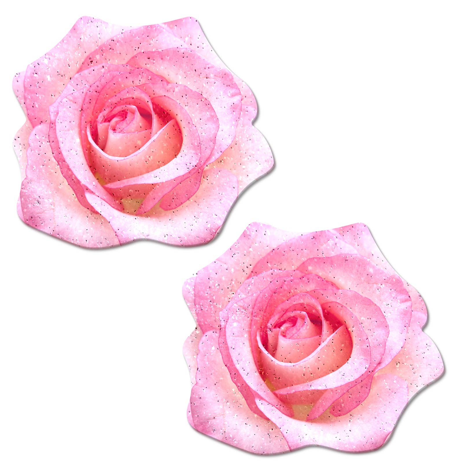 Pink Glitter Velvet Rose Nipple Pasties