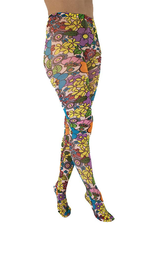Flower Power Printed Tights