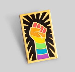 Rainbow Resist Fist Pin