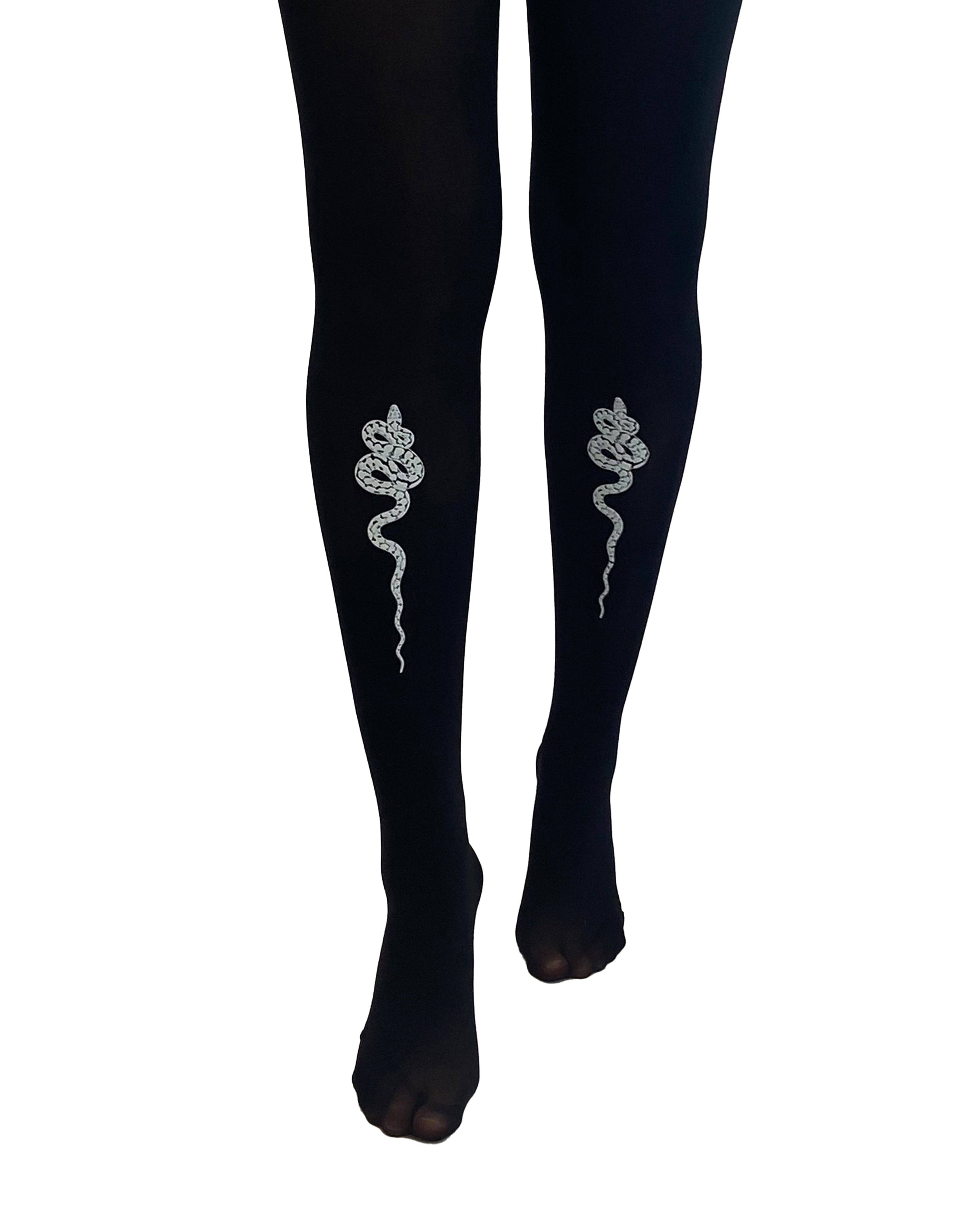 Snake Transfer Tights Black