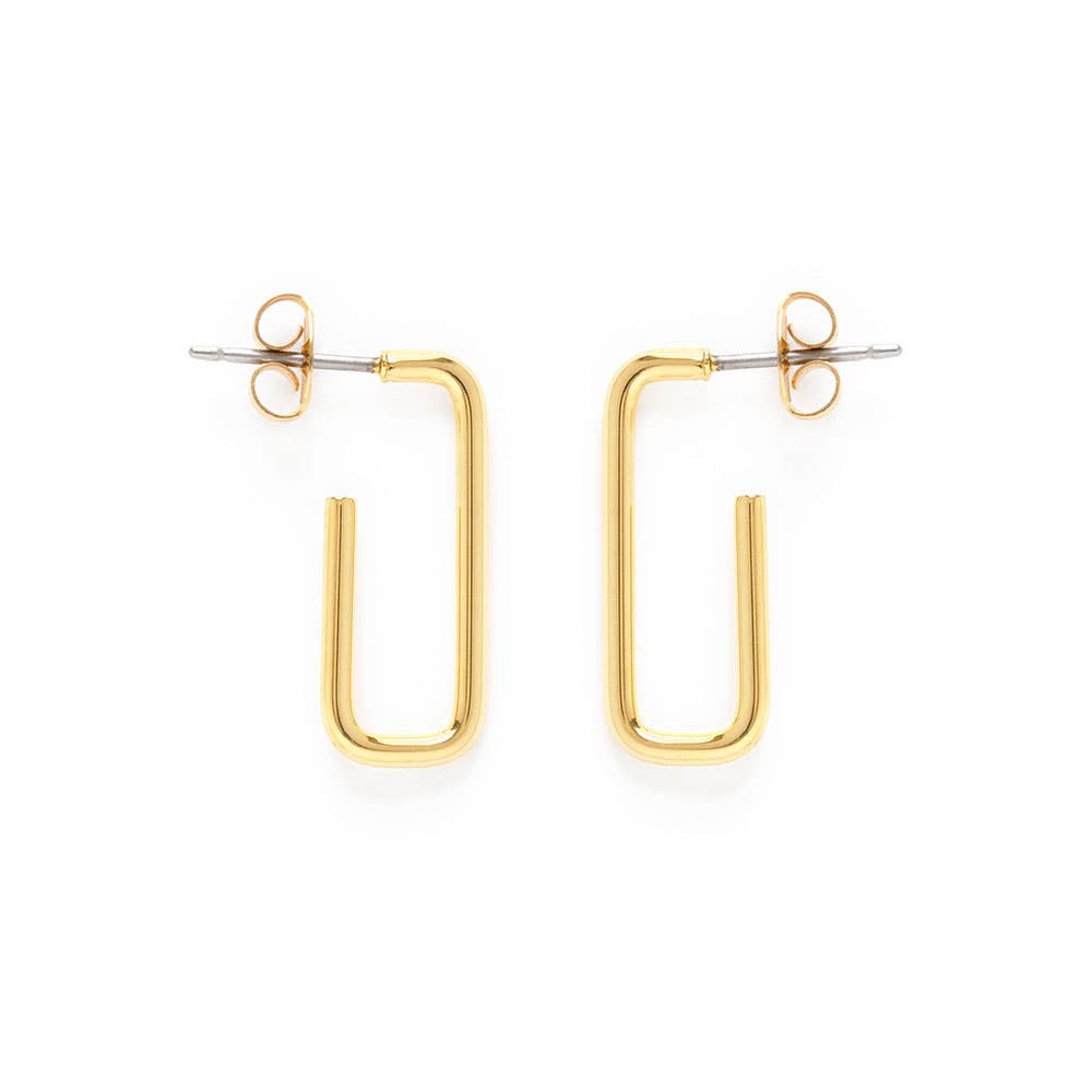 Paperclip Hoop Studs