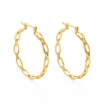 Large Chain Hoop Earring