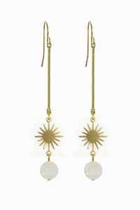 Sun & Moonstone Earrings