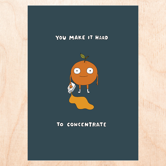 Hard To Concentrate Card