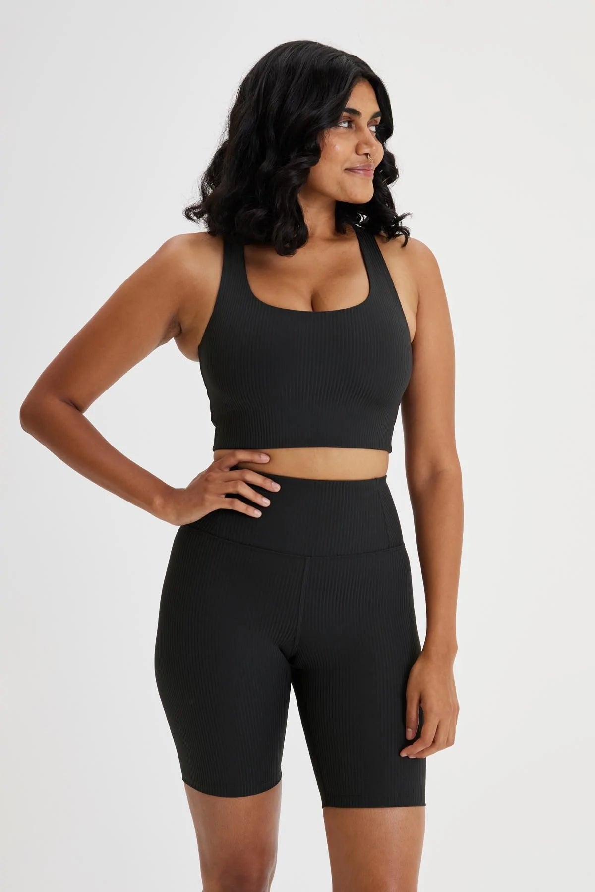 Rib High Rise Bike Short