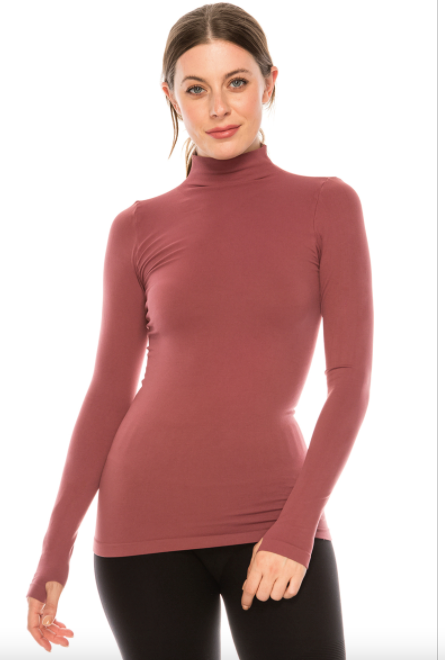 Mock Neck Long Sleeve