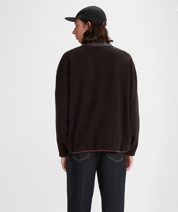 Polar Fleece Mock Neck Sweatshirt